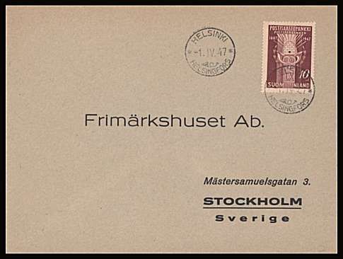 Finnish Postal Savings Bank single
<br/>on a First Day Cover<br/><br/>


Note: The MICHEL catalogue prices a FDC at 8x times the used set price