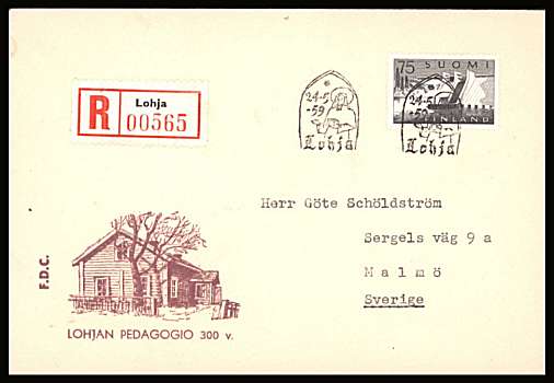 75m Black definitive single 
<br/>on an illustrated First Day Cover<br/><br/>


Note: The MICHEL catalogue prices a FDC at THIRTY  times the used single
