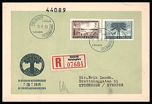 Third World Forestry Congress set of two
<br/>on an illustrated First Day Cover<br/><br/>


Note: The MICHEL catalogue prices a FDC at x1.7  times the used set price
