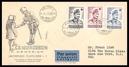 Red Cross Fund set of three
<br/>on an illustrated First Day Cover<br/><br/>


Note: The MICHEL catalogue prices a FDC at x2 times the used set price
