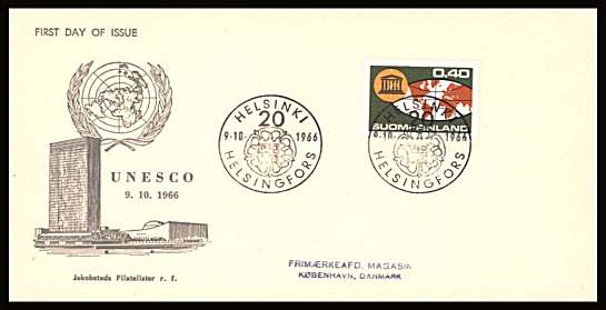 20th Anniversary of UNESCO single
<br/>on an illustrated First Day Cover with special cancel<br/><br/>


Note: The MICHEL catalogue prices a FDC at x6.5 times the used set price