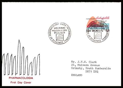 International Pharmacological Congress single
<br/>on an illustrated First Day Cover with special cancel<br/><br/>


Note: The MICHEL catalogue prices a FDC at x6 times the used set price