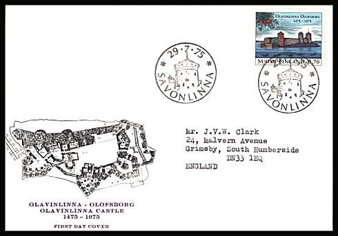 500th Anniversary of Olavinlinna Castle single
<br/>on an illustrated First Day Cover with special cancel<br/><br/>


Note: The MICHEL catalogue prices a FDC at x9 times the used set price