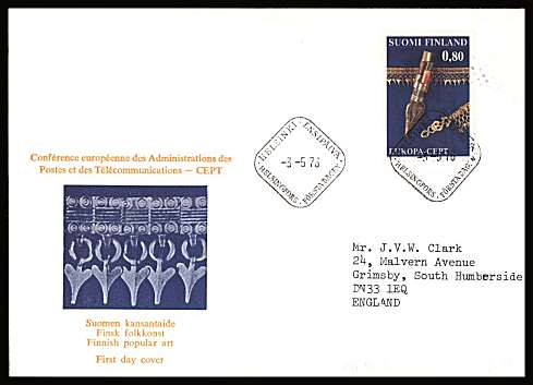 EUROPA - Pen single
<br/>on an illustrated First Day Cover with special cancel<br/><br/>


Note: The MICHEL catalogue prices a FDC at x5 times the used set price