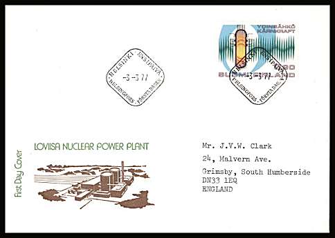 Nuclear Power Station single
<br/>on an illustrated First Day Cover with special cancel<br/><br/>


Note: The MICHEL catalogue prices a FDC at x6 times the used set price