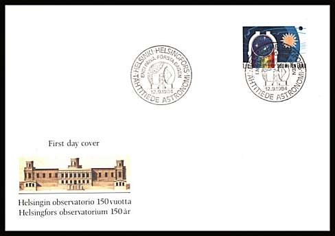 Centenary of University of Helsinki Space Observatory single 
<br/>on an unaddressed illustrated First Day Cover with special cancel<br/><br/>


Note: The MICHEL catalogue prices a FDC at x7 times the used set price