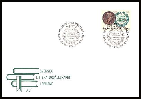 Centenary of Swedish Literature single
<br/>on an unaddressed illustrated First Day Cover with special cancel<br/><br/>


Note: The MICHEL catalogue prices a FDC at x7 times the used set price