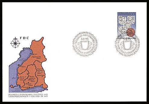 350th Anniversary of Provincial Administration single
<br/>on an unaddressed illustrated First Day Cover with special cancel<br/><br/>


Note: The MICHEL catalogue prices a FDC at x7 times the used set price