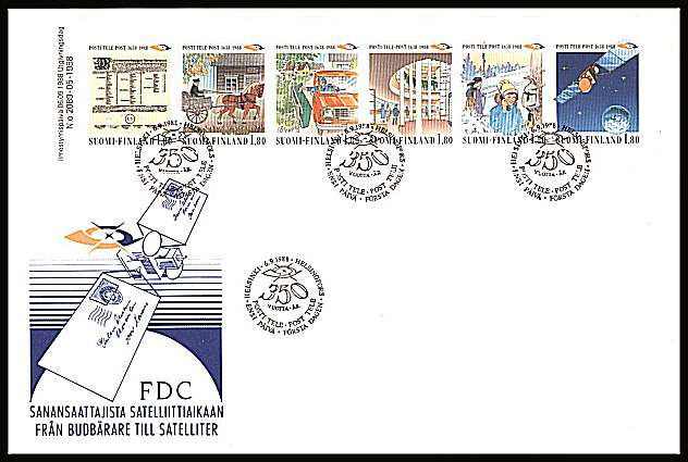 350th Anniversary of Posts and Telecommunications - 2nd Issue - Booklet pane
<br/><br/>
Note: The MICHEL catalogue prices a FDC at x2 times the used set price