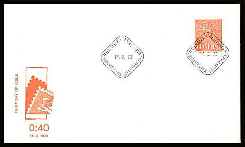 40p Orange definitive single
<br/>on an unaddressed illustrated First Day Cover with special cancel<br/><br/>


Note: The MICHEL catalogue prices a FDC at x6 times the used set price