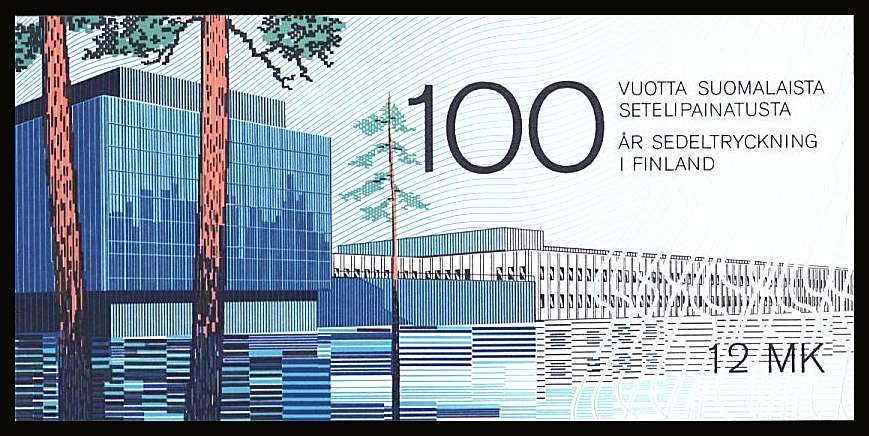 Centenary of Finnish Banknote Printing
<br/>complete booklet containing pane SG1075a
