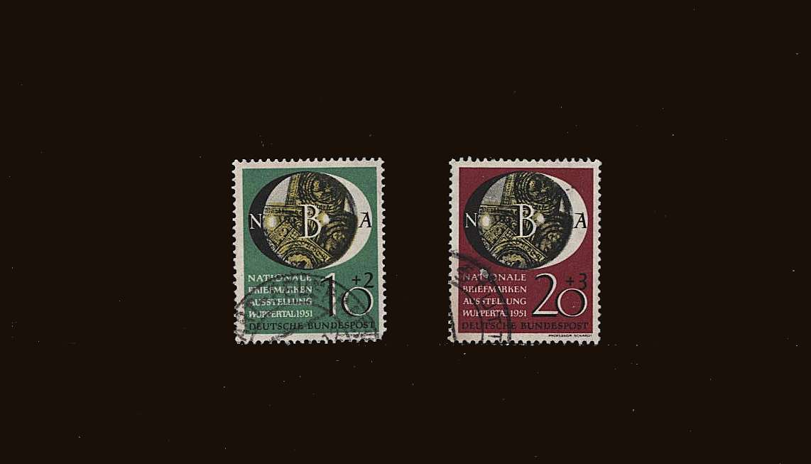 National Philatelic Exhibition<brt/>
A fine used set of two with blunt corner on low value
.<br/>SG Cat £145
<br><b>QAL</b>