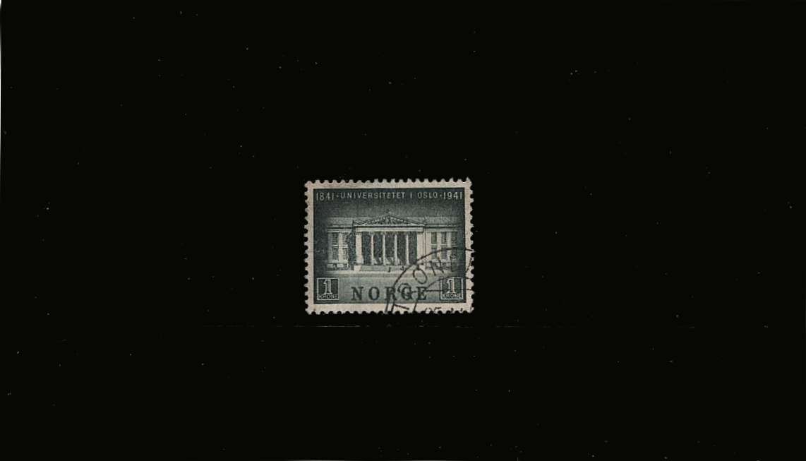 Centenary of Foundation of Oslo University Building.<br/>A superb fine used single.<br/>SG Cat £70