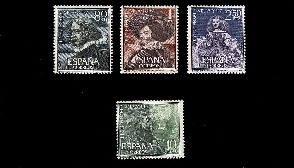Death Anniversary of Velazquez<br/>A superb unmounted mint set of four