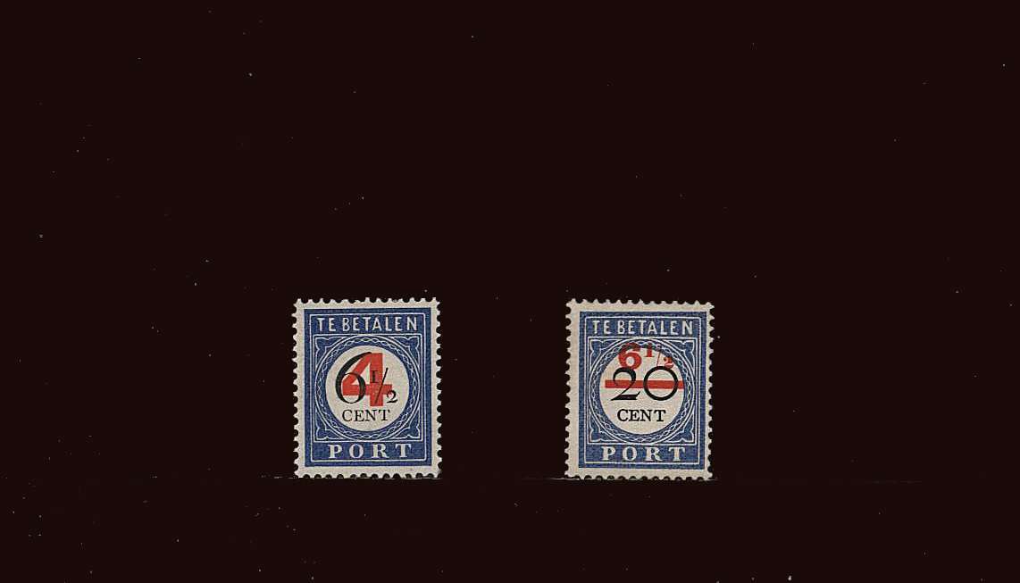 The surcharged  Postage Due set of two