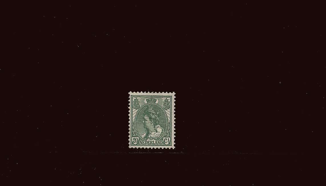 20c Green<br/>
A good bright and fresh mounted mint single.<br/>
SG Cat £250