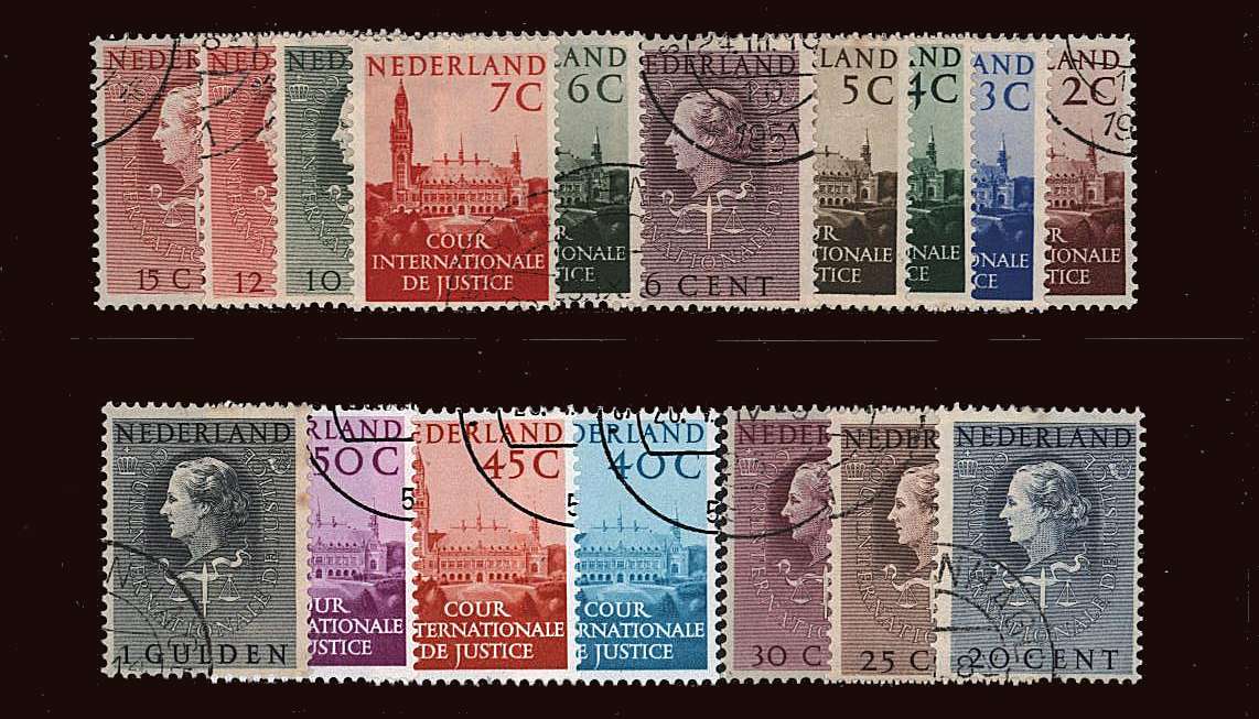 A superb fine used set of seventeen.<br/>
This set is not listed in mint condition, only used.