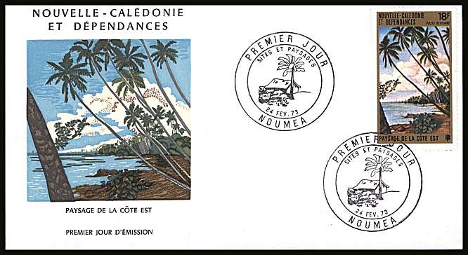 Landscapes of the East Coast odd value illustrated First Day Cover.<br/>
Note no premium has been applied because its a FDC - Item is priced on the used value only.
