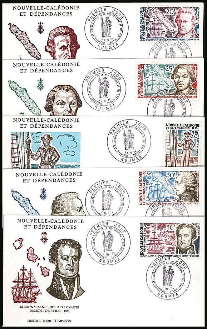 Discovery and Reconnaissance set of five illustrated First Day Covers.<br/>
Note no premium has been applied because its a FDC - Item is priced on the used value only.