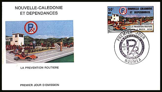 Road Safty single on illustrated First Day Cover.<br/>Note cover has small tear<br/>
Note no premium has been applied because its a FDC - Item is priced on the used value only.