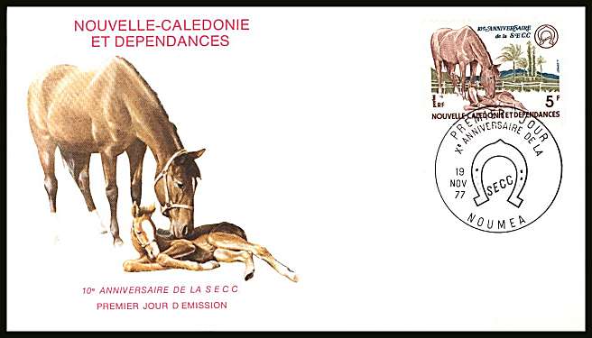Horse Breeding Society single on illustrated First Day Cover.<br/>
Note no premium has been applied because its a FDC - Item is priced on the used value only.