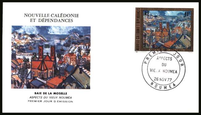 Views of Old Noumea odd value  on illustrated First Day Cover.<br/>
Note no premium has been applied because its a FDC - Item is priced on the used value only.