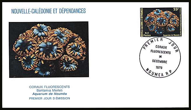 Aquarium - Fluorescent Corals single on illustrated First Day Cover.<br/>
Note no premium has been applied because its a FDC - Item is priced on the used value only.