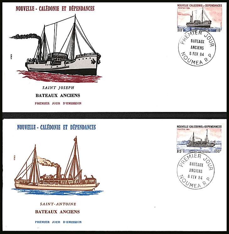Ships - 3rd Series set of two on two illustrated First Day Covers.<br/>
Note no premium has been applied because its a FDC - Item is priced on the used value only.