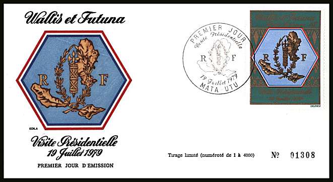 Presidential Visit single on illustrated First Day Cover.<br/>
Note no premium has been applied because its a FDC - Item is priced on the used value only.
