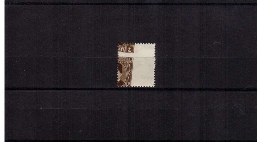 The 3m Pale Brown superb unmounted mint with crazy perforations!