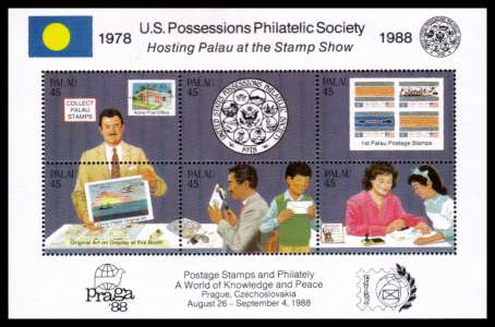 10th Anniversary of U.S. Possessions Philatelic Society minisheet superb unmounted mint.