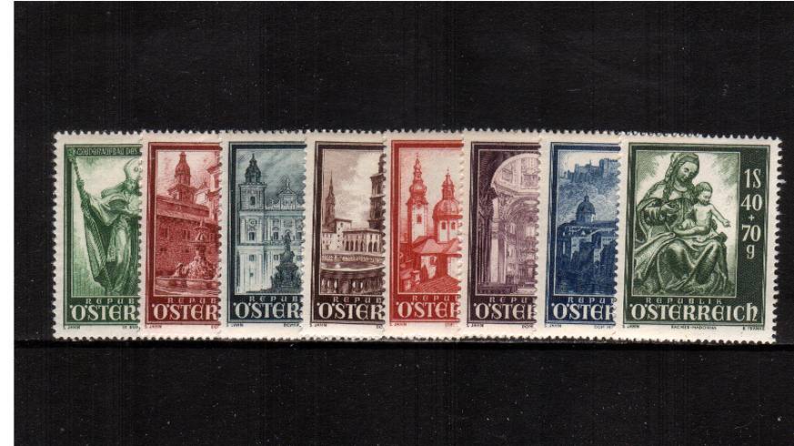 Salzburg Cathedral Reconstruction Fund.<br/>A superb unmounted mint set of eight.