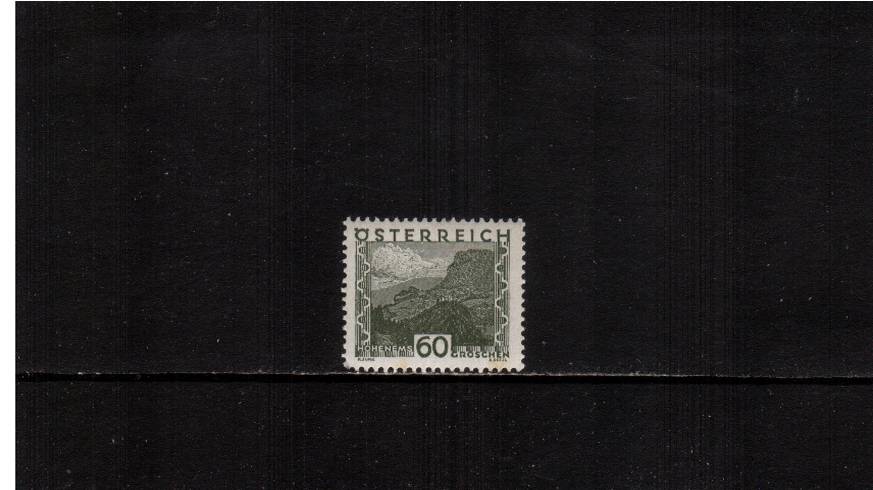 60g Olive-Green ''Views'' definitive single<br/>A superb unmounted mint single
