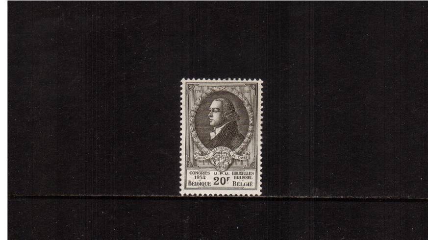 Universal Postal Union<br/>20f Olive-Grey<br/>
A fine fresh stamp  with a trace of a hinge.<br/>SG Cat 140