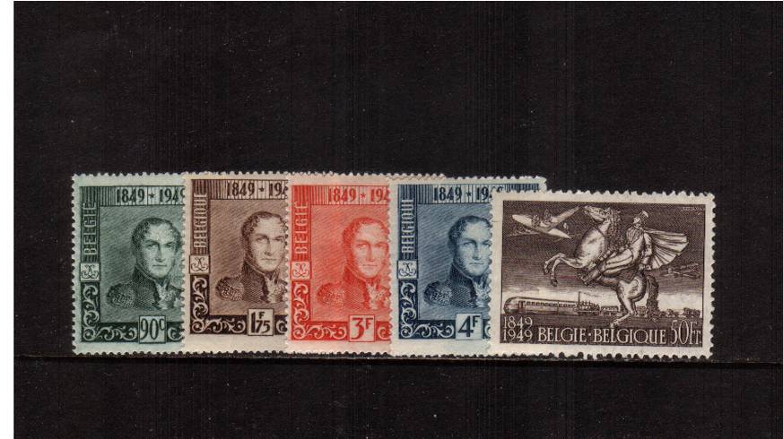 Belgium Stamp Centenary<br/>
A superb unmounted mint set of five.<br/>SG Cat 85